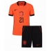 Nederländerna Frenkie de Jong #21 Hemmakläder Barn VM 2026 Kortärmad (+ Korta byxor)